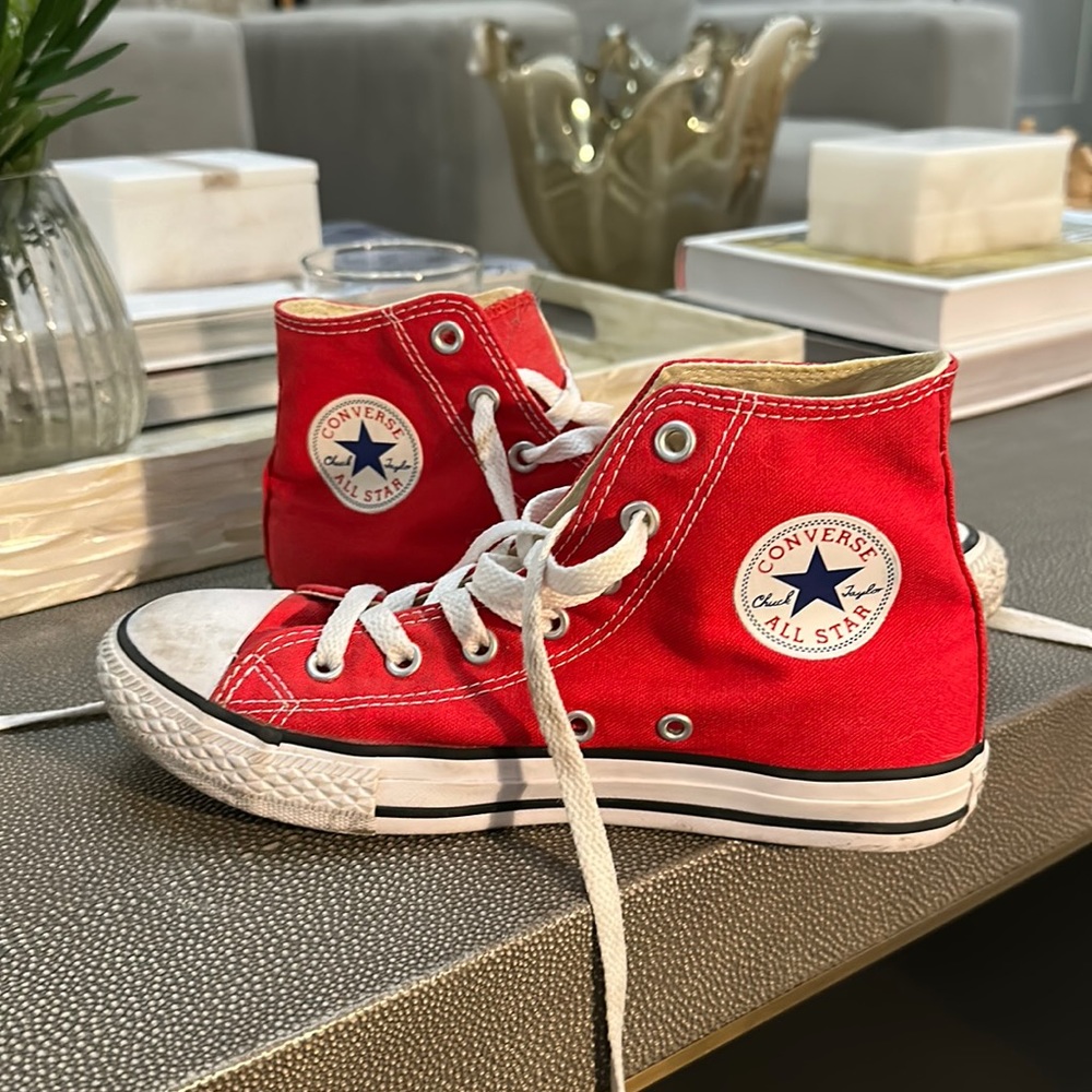 Converse Kids Red High Top Sneakers